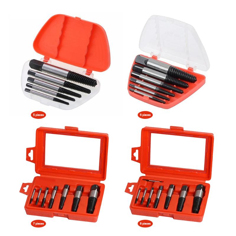 

5/6/7/8Pcs Damaged Broken Screw Extractor Remover Drill Out Bit Set Household Metal Easily Handle Parts for Faucet Water Valve