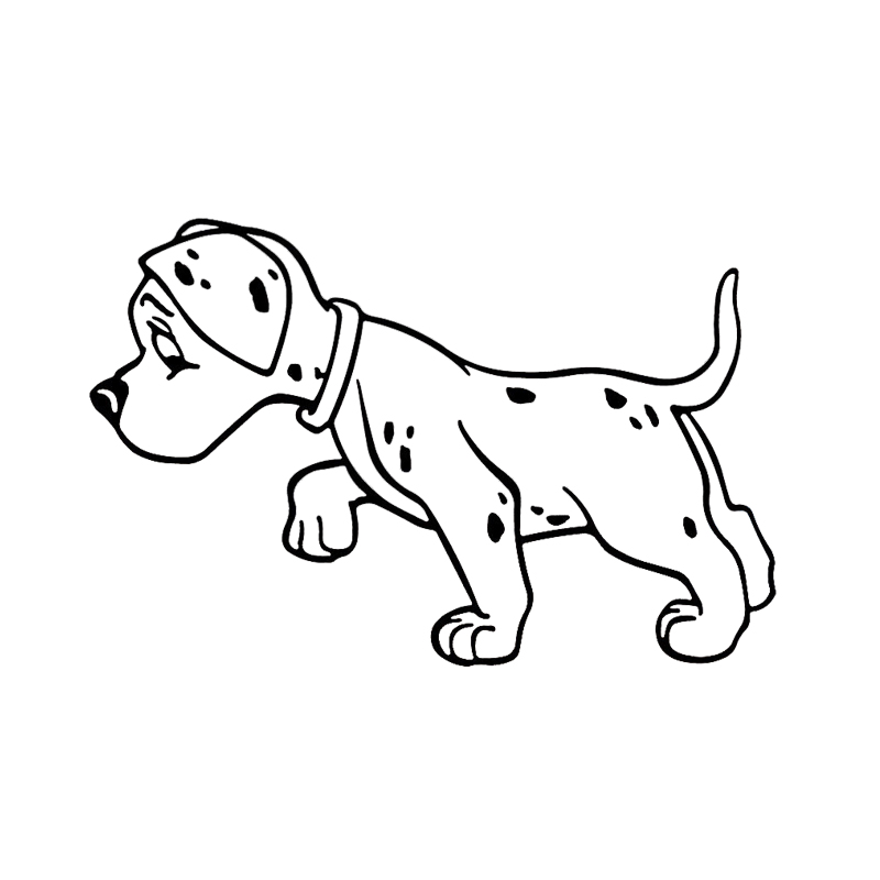 

16*10.4cm Dalmatian Puppy Cute Dog Car Laptop Bumper Window Vinyl Decal Sticker Car Accessories, Color