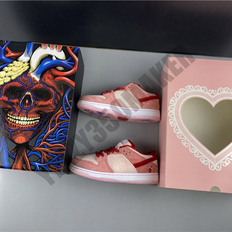 

2021 low Valentines Day StrangeLove pink Skateboard Shoes Men Women Fashion Comfortable Outdoor Man Womans Trainer Sneakers CT2552-800 with box, Valentine's day