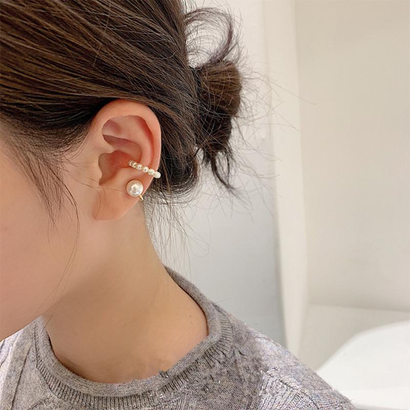 

3pcs/sets Minimalist Pearl Ear Cuff Pearls Cross Clip Earrings without Piercing Elegant Earcuff Women Clips Jewelry Charm Gold