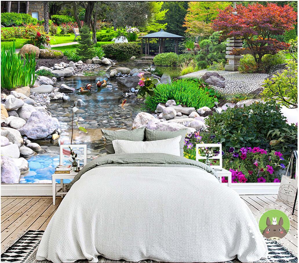 

3d wallpaper custom photo mural Park stone creek squid scenery TV background wall home decor room 3d wall murals wallpaper for walls 3 d, Non-woven fabric