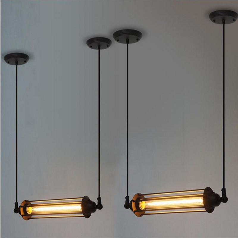 

Industrial Wind Edison Light Bulb Pendant Light Black Metal Flute Suspension lamp Parlor Bar Clothing Store Home lighting PA0311