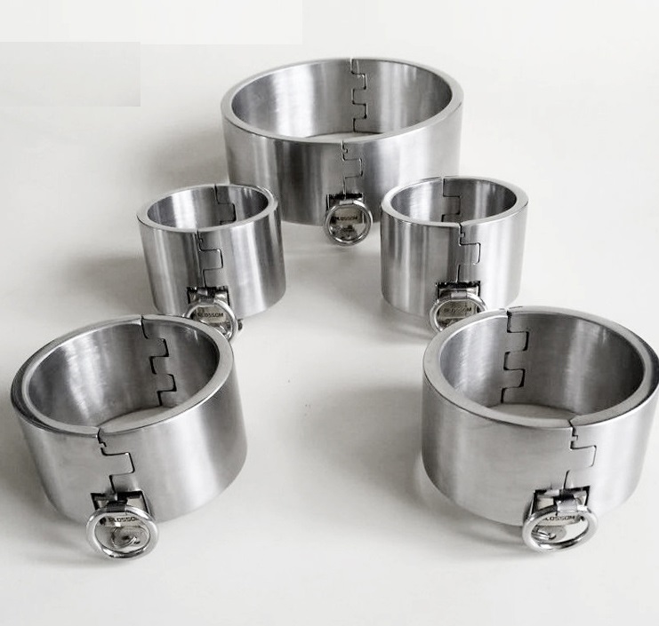 5CM Heavy duty stainless steel neck collar with lock neck corset cuff bondage