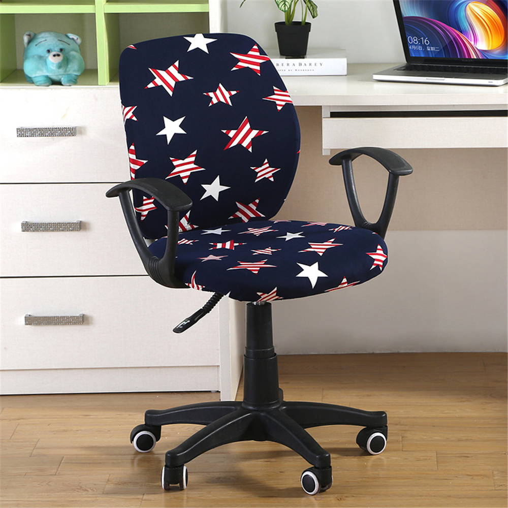 

Universal Elastic Spandex Fabric Split Chair Back Cover+Seat Cover Anti-dirty Office Computer Chair Cover Stretch Case