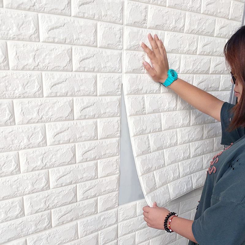 

XPE living room anti-collision Environmental protection brick pattern wallpaper 3d three-dimensional wall stickers kindergarten, 70 77 cm