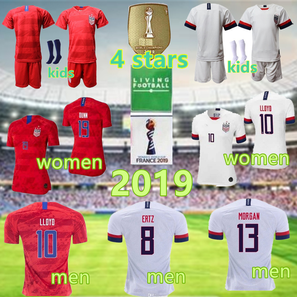 

Men Women Kids Soccer Christian Pulisic Jersey Alex Morgan Julie Ertz Megan Rapinoe Press Lloyd Heath Yedlin Dempsey Altidore Football Shir, Men home