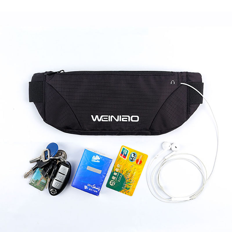 

Large Capacity Running Waist Pack Bag Belt Outdoor Sports Mobile Phone Pouch GMY Zipper Wallt Keys Pocket Fitness Accessories, Silver color