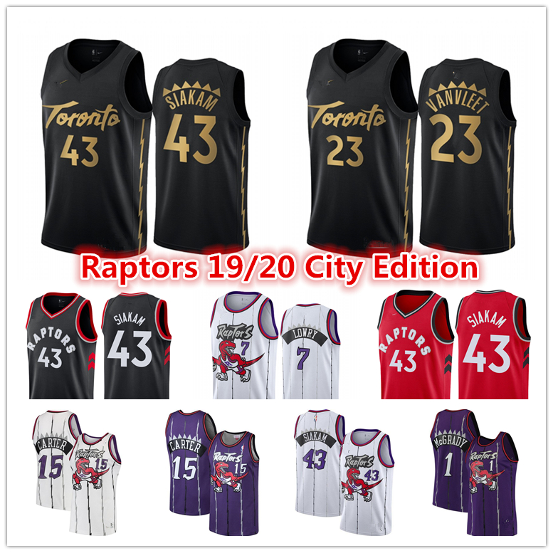 NBA Alero Mangas Unisex Tracy McGrady Uniforme 1# Masculino Toronto Raptors Retro Temporada Baloncesto Jersey S -XXL