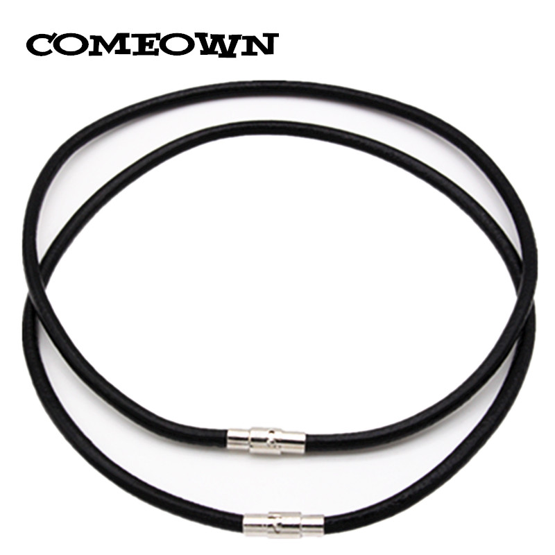 2pcs Polished Magnet Stainless Steel Clasp 6mm Leather Braided Choker Necklace