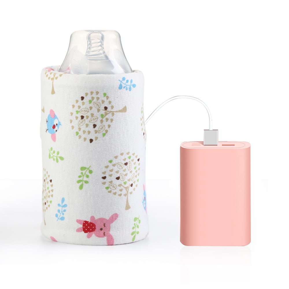 USB Milk Water Warmer Travel Stroller Insulated Bag Baby Nursing Bottle Heater Newborn Infant