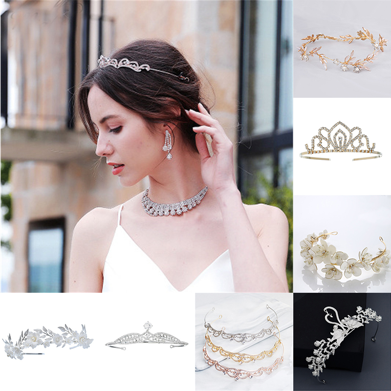 

Silver Bridal Hairband Rhinestone Women jewelry Accessories Statement Handmade Bride Headwear Hairhoop Headbands Charm Headdress