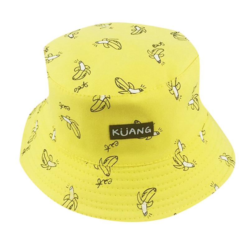 

2020 Summer hot sale bucket hat Unisex Adult Double Sided Wear Banana Fisherman Hat Sunscreen Outdoors Cap harajuku hats #F18#6, White
