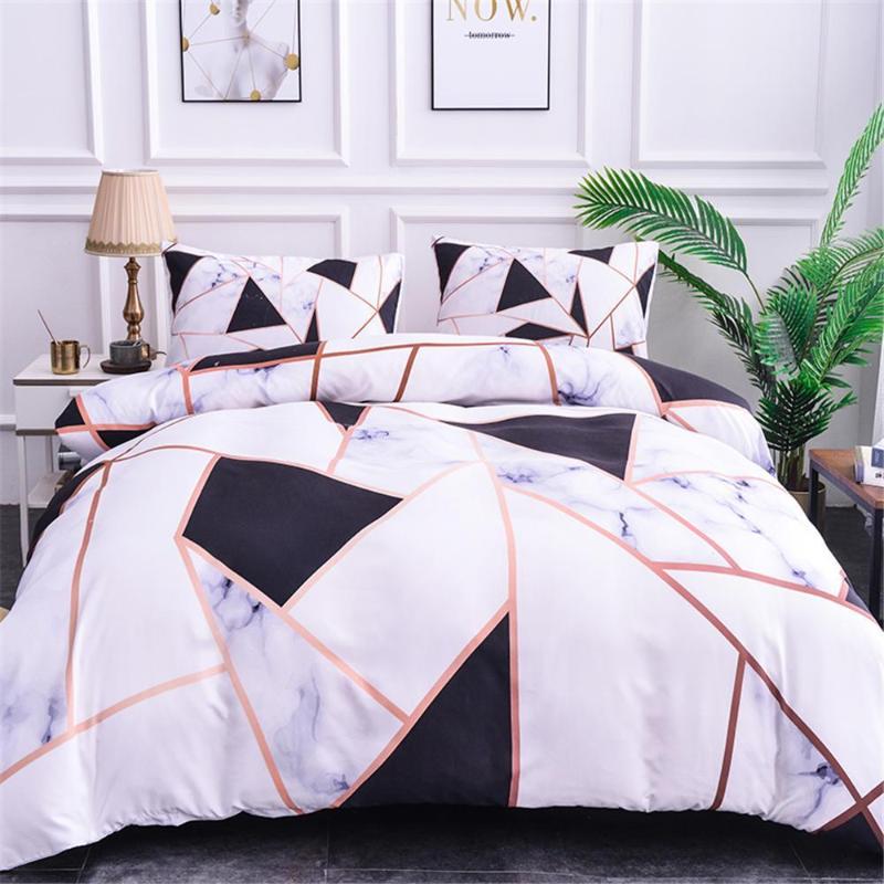 

35 Geometric Bedding Sets JD Printing Microfiber Marble Texture 2/Jpcs Pillowcases Cover Set For Home Luxury Textiles, Sxj0348
