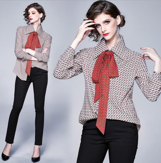 

Fashionable Slim Fit Printed Bandwidth Long Sleeve Shirt, As the picture