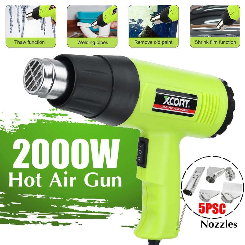 

2000W 220V EU Industrial Electric Hot Air Guns Thermoregulator Heat Guns LCD Display Shrink Wrapping Thermal power tool