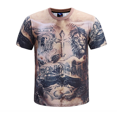 Hommes Moto Biker T-shirt V-Twin Rocker Skull Tatouage Motif King à 5xl
