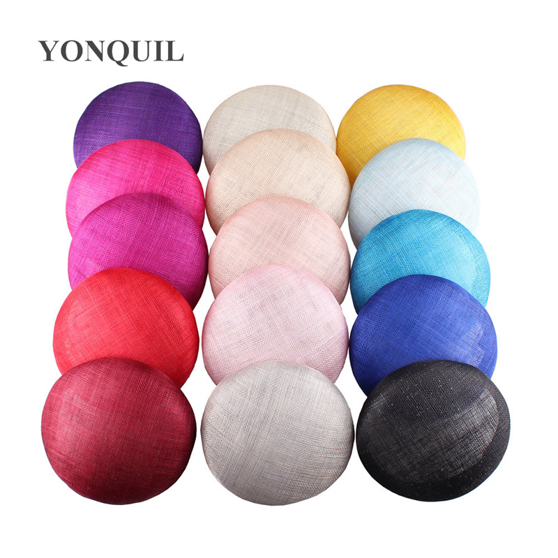 

Four layer 15 CM round fascinator bases hats high quality sinamay millinery hats make for women wedding party hair accessories