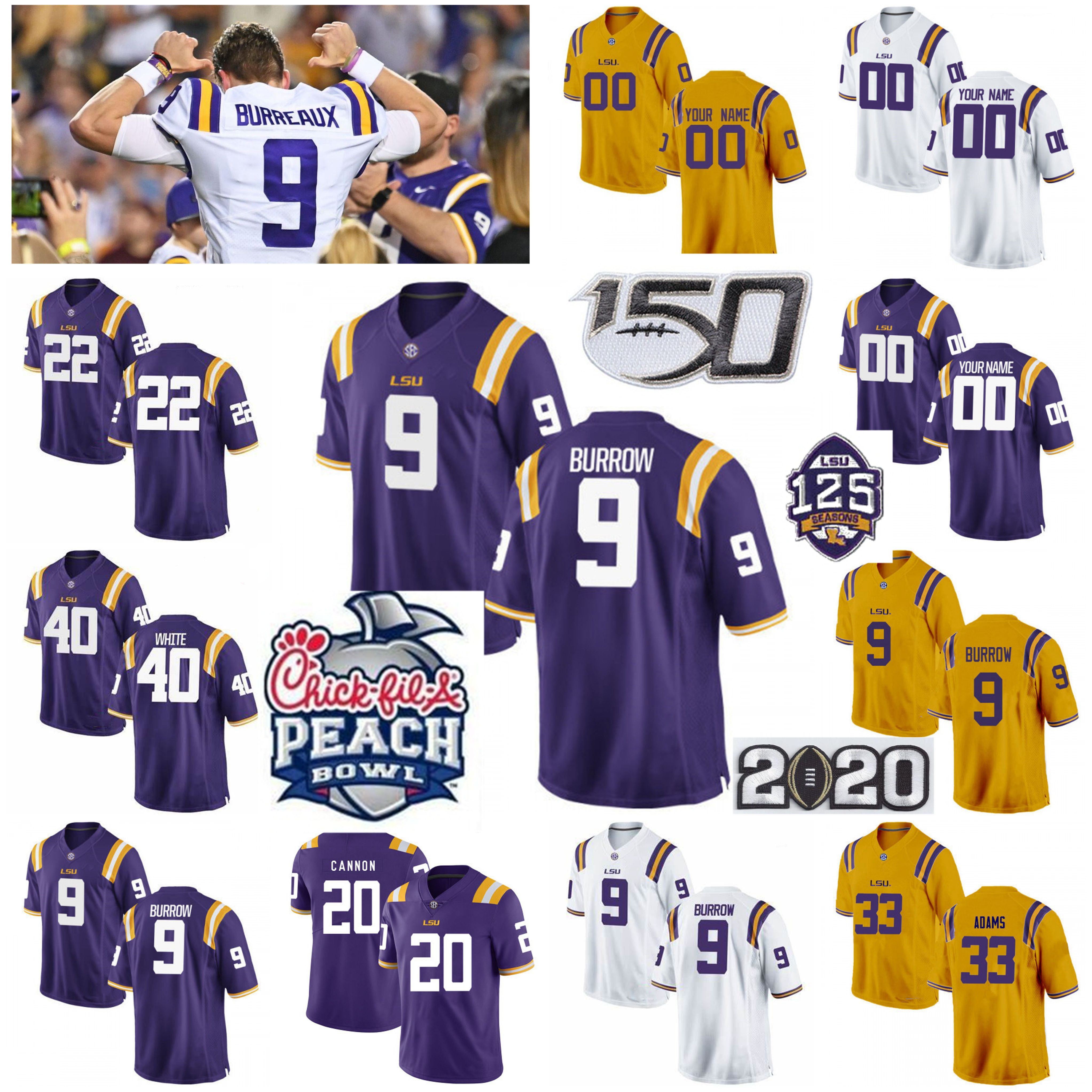 lsu football jerseys for sale