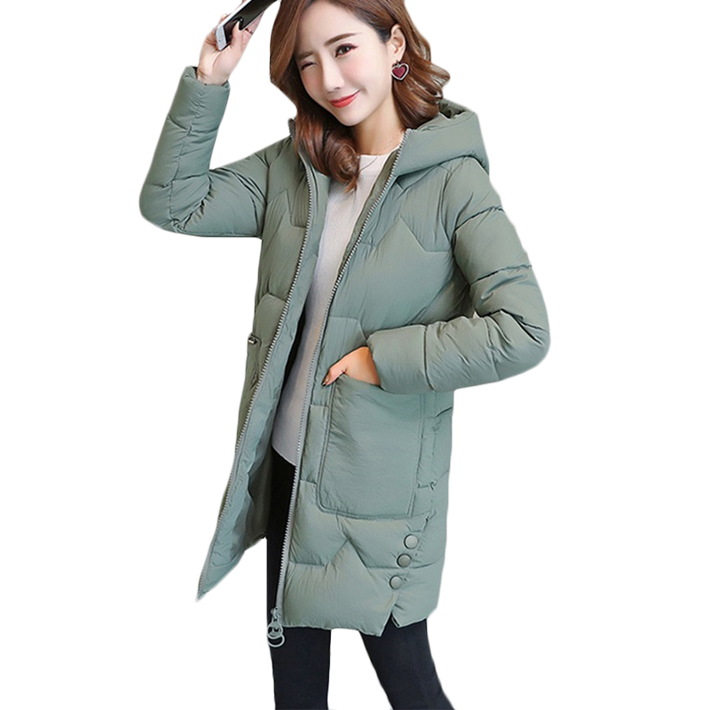 

Women Thicken Warm Hooded Parkas Winter New Long Plus Size Down cotton Jacket Women's Fashion Wadded Solid Loose Outerwear F897, Caramel colour