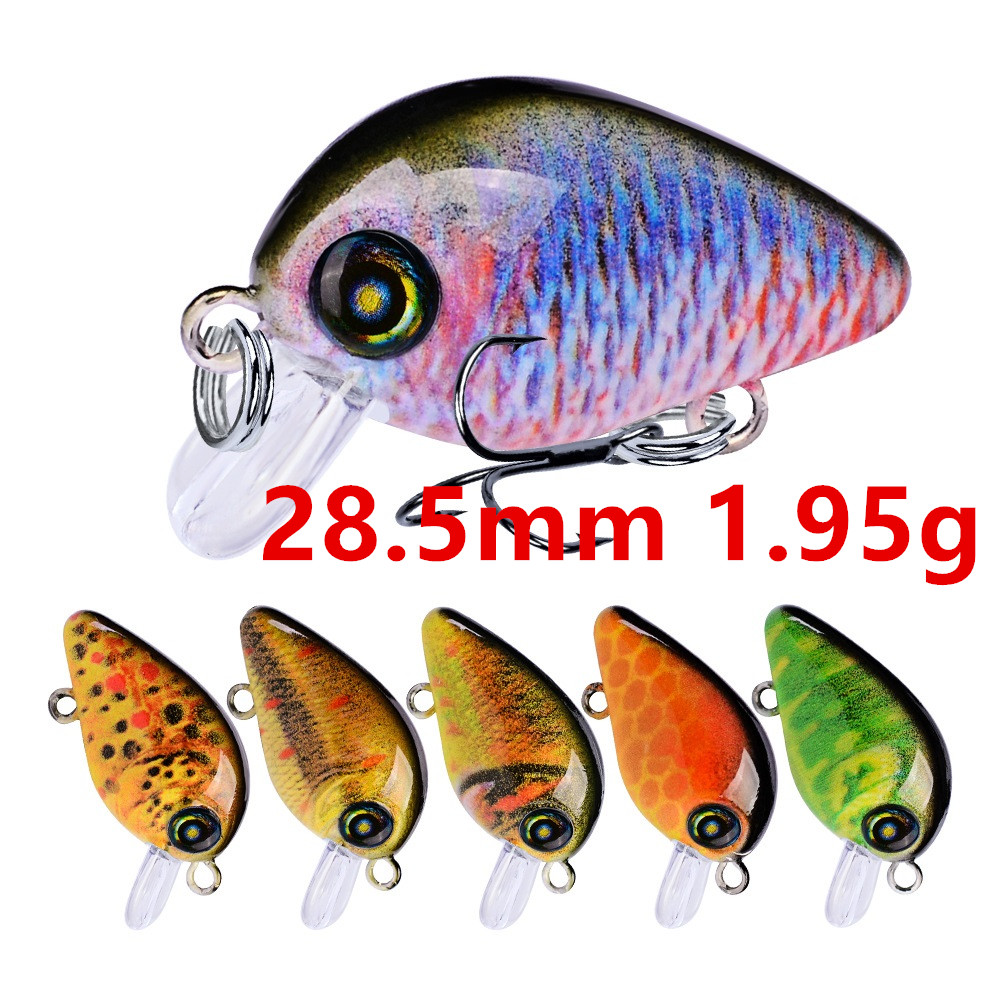 

Mixed 10 Color 28.5mm 1.95g Crank Fishing Hooks Fishhooks 14# Hook Hard Baits & Lures b-032