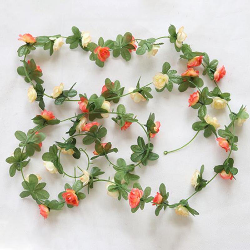 

Artificial Rose Vine Flowers Garland Hanging Floral Birthday Party Decorations Wedding Engagement Anniversary, As pic