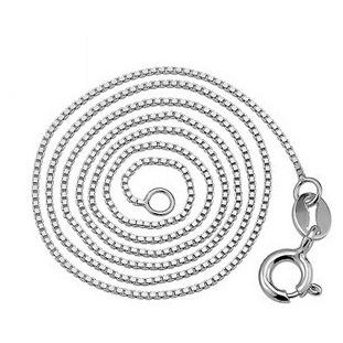 Argent Sterling .925 /& Rhodium Boîte 1 mm Chaîne Collier