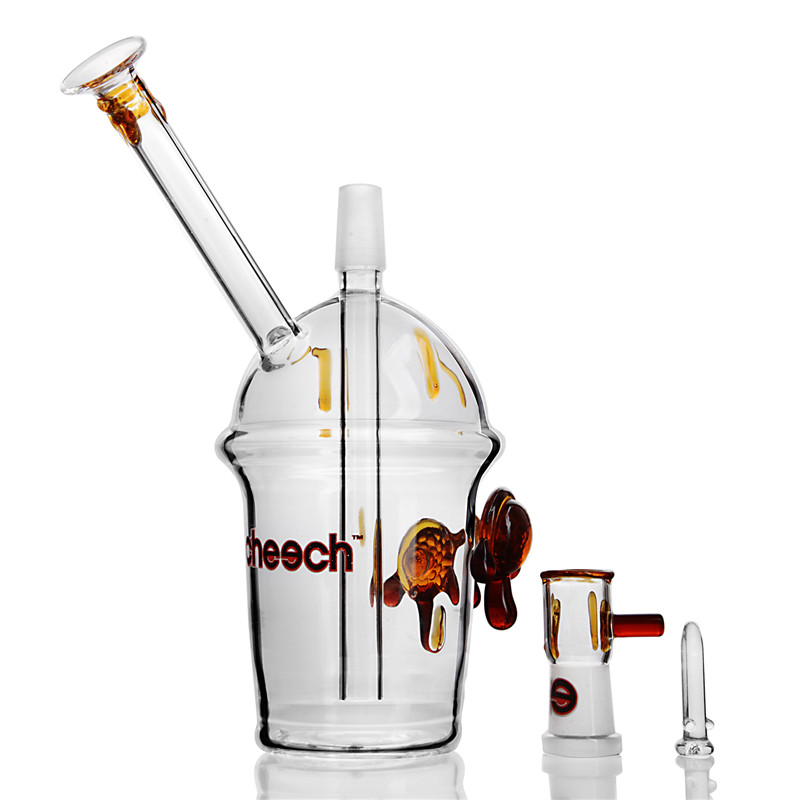 

Orange Turtle Cup Bong Water Pipe Thick Recycler Glass Water Bong 14mm Joint Oil Rigs Free Shipping