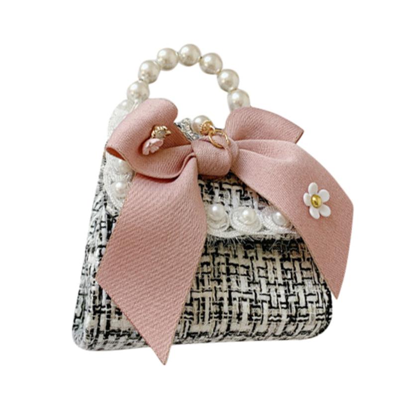 

Girls Princess Bag Kids Baby Messenger Crossbody Bags Shoulder Stylish Zipper Purses Fashion Shoulder Bag Pearl Bow Decor