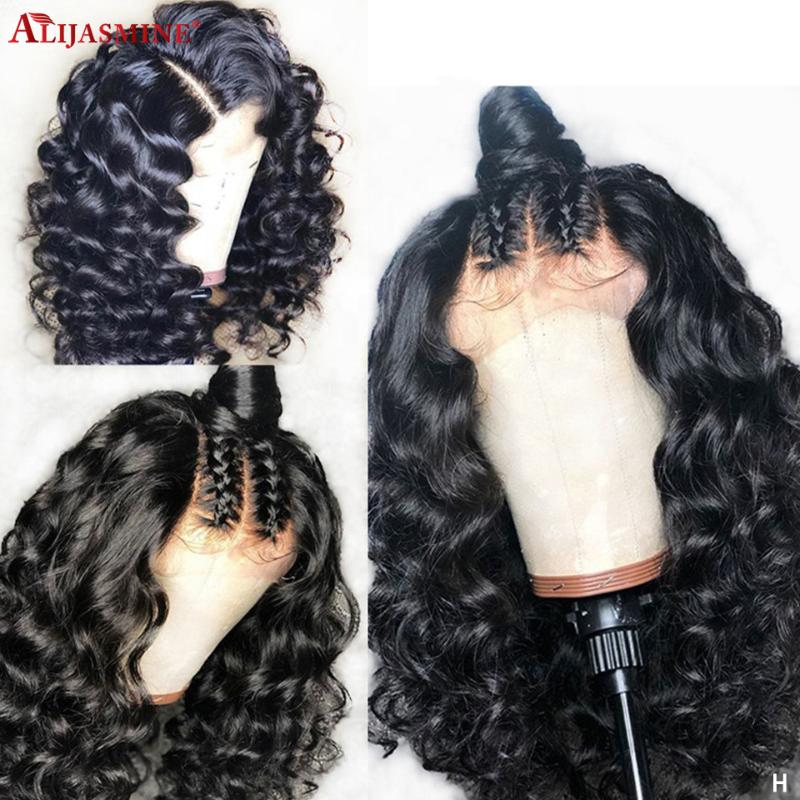 

13x6 Loose Deep Wave Wig Brazilian Remy 360 Lace Frontal Wig Pre Plucked With Baby Hair Bleached Knots, As pic