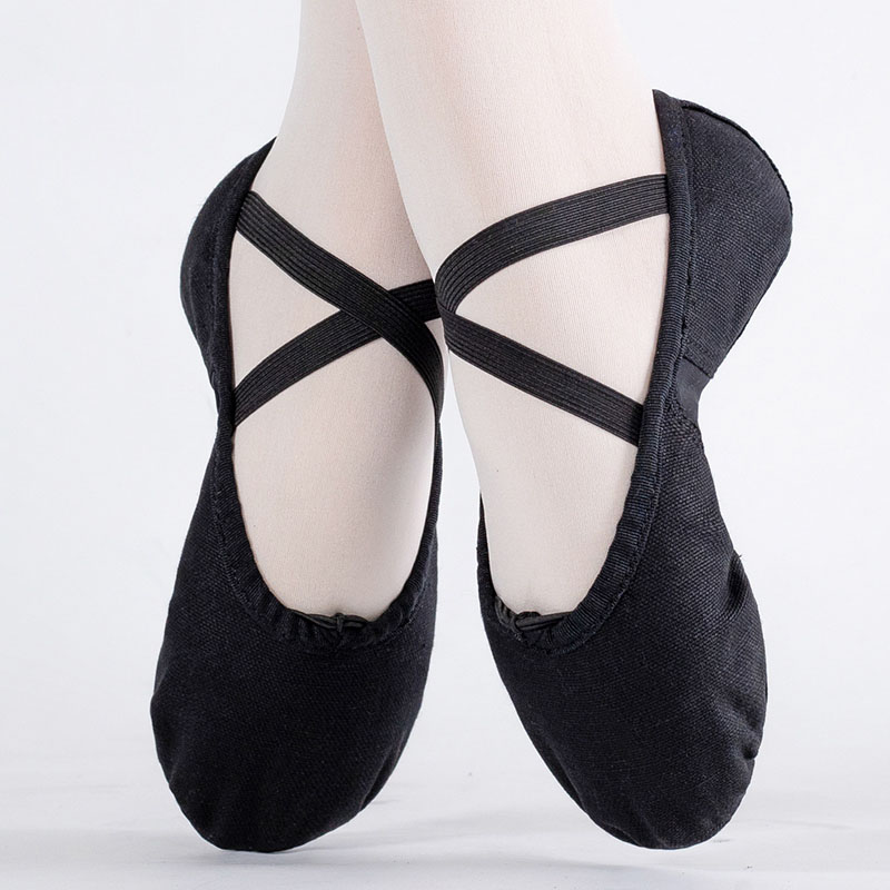 

Female Children's Ballet Shoes Practise Soft-soled Leather Shoes Belly Dance Yoga Adults Dance Women, Black