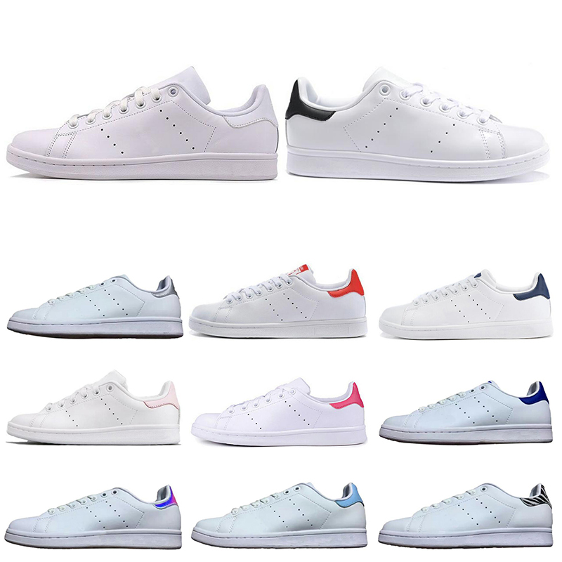 

Designer Top quality women men stan shoes fashion smith sneakers Casual shoes Triple white black green red leather flats size 36-45, Pink36-39