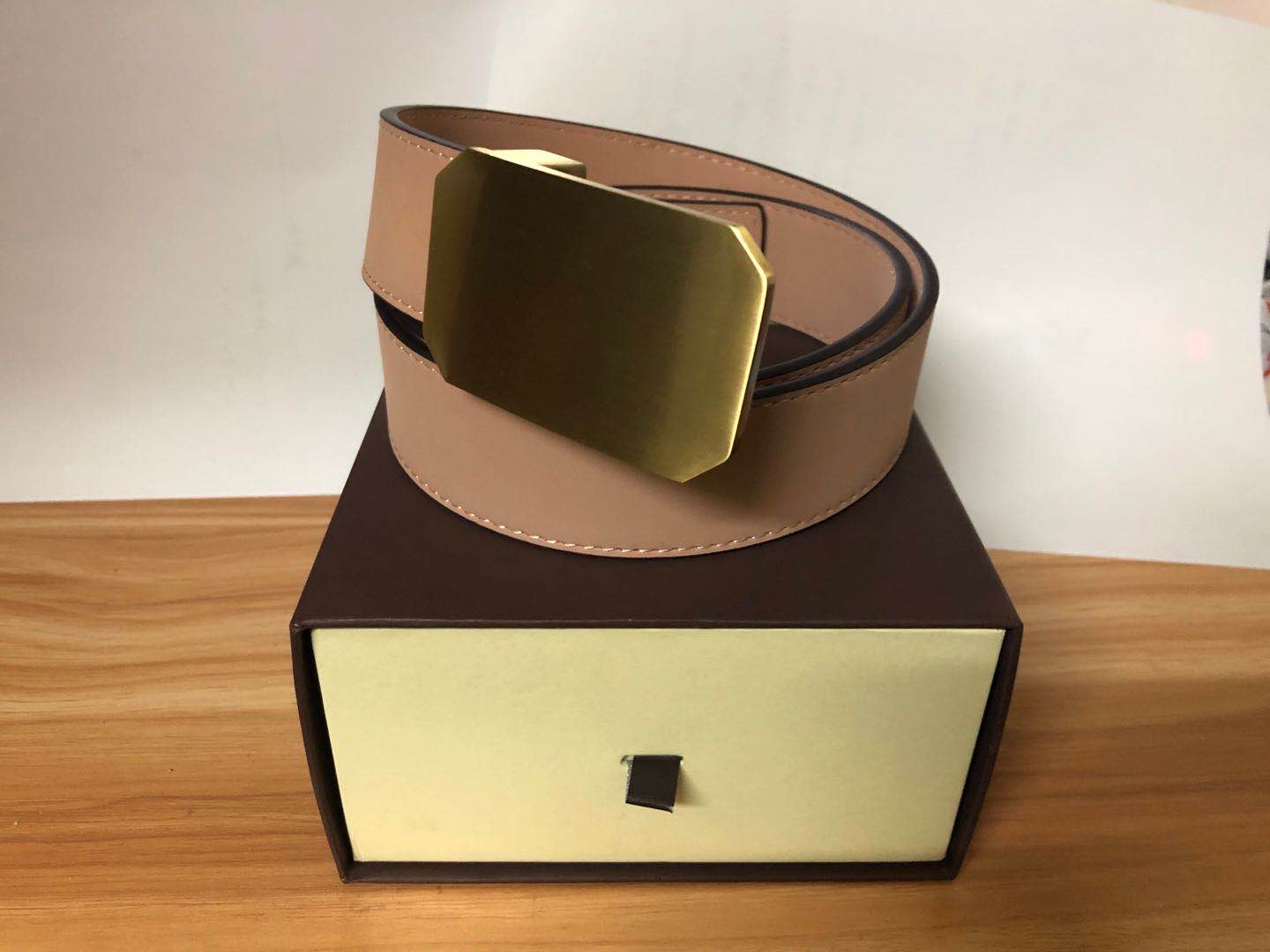 

2020 Belt Womens High Quality Genuine Leather Black Color Brand LU Cowhide Belt for Mens Belt with Original Box