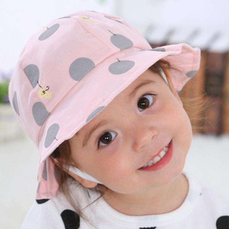 Offre spéciale enfant en bas âge enfants casquette de soleil à pois bébé seau chapeau été en plein air bébé fille garçon casquette soleil plage c