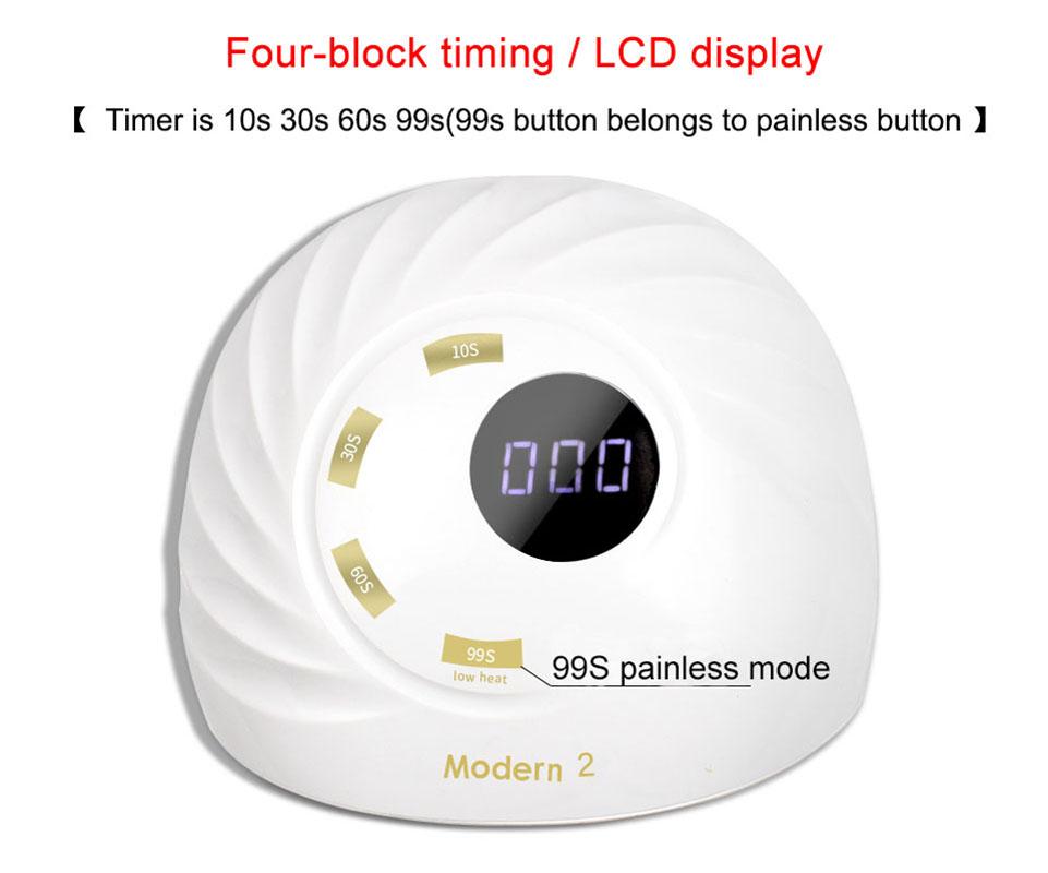 

UV Lamp for Nail dryer All Gels 45 LEDs Dryer Lamp Manicure machine Polish Tools Sun Light Timer 10/30/60/99s LED Nail