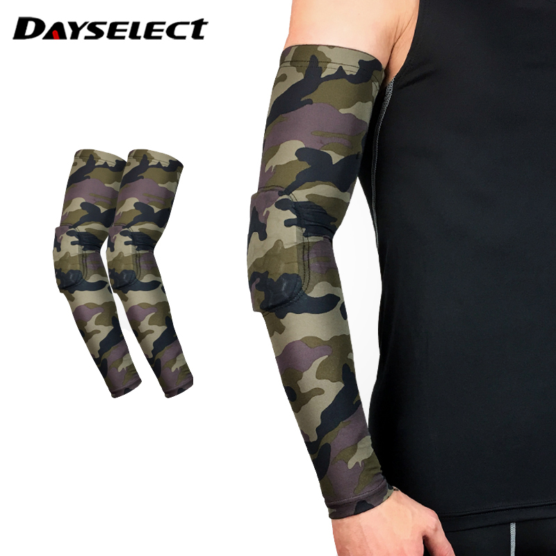

Sports Elbow Support Basketball Training Brace Protective Gear Honeycomb Arm Sleeve Bandage Pads Volleyball, As pic