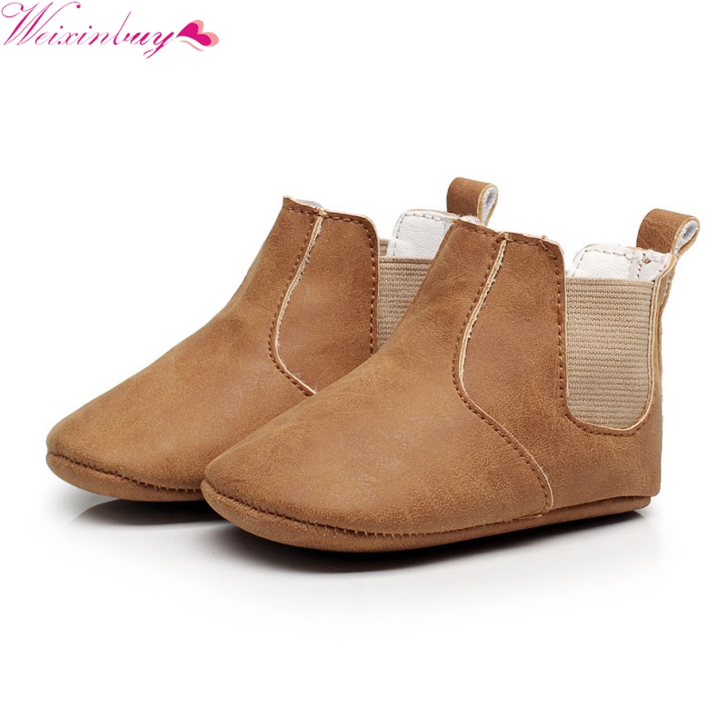 

baby boy girl shoes infant step shoes boots baby burst elastic PU leather soft soled boots L, Lm