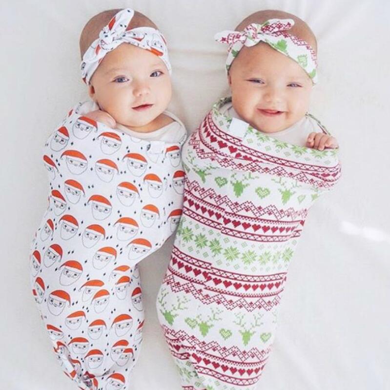 

christmas cocoon sack with matching headband Sleep Sack Baby Sleeping Bag Cocoon Swaddle 8 colors free shipping