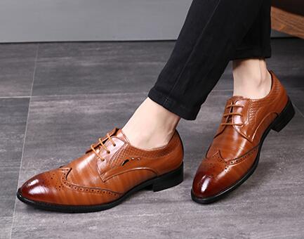 

new spring fashion business men shoes genuine leather high quality soft casual breathable mens flats shoes size 3948, Brown