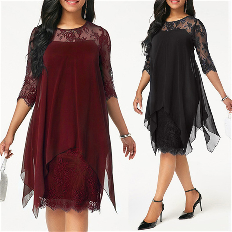 plus size overlay dress