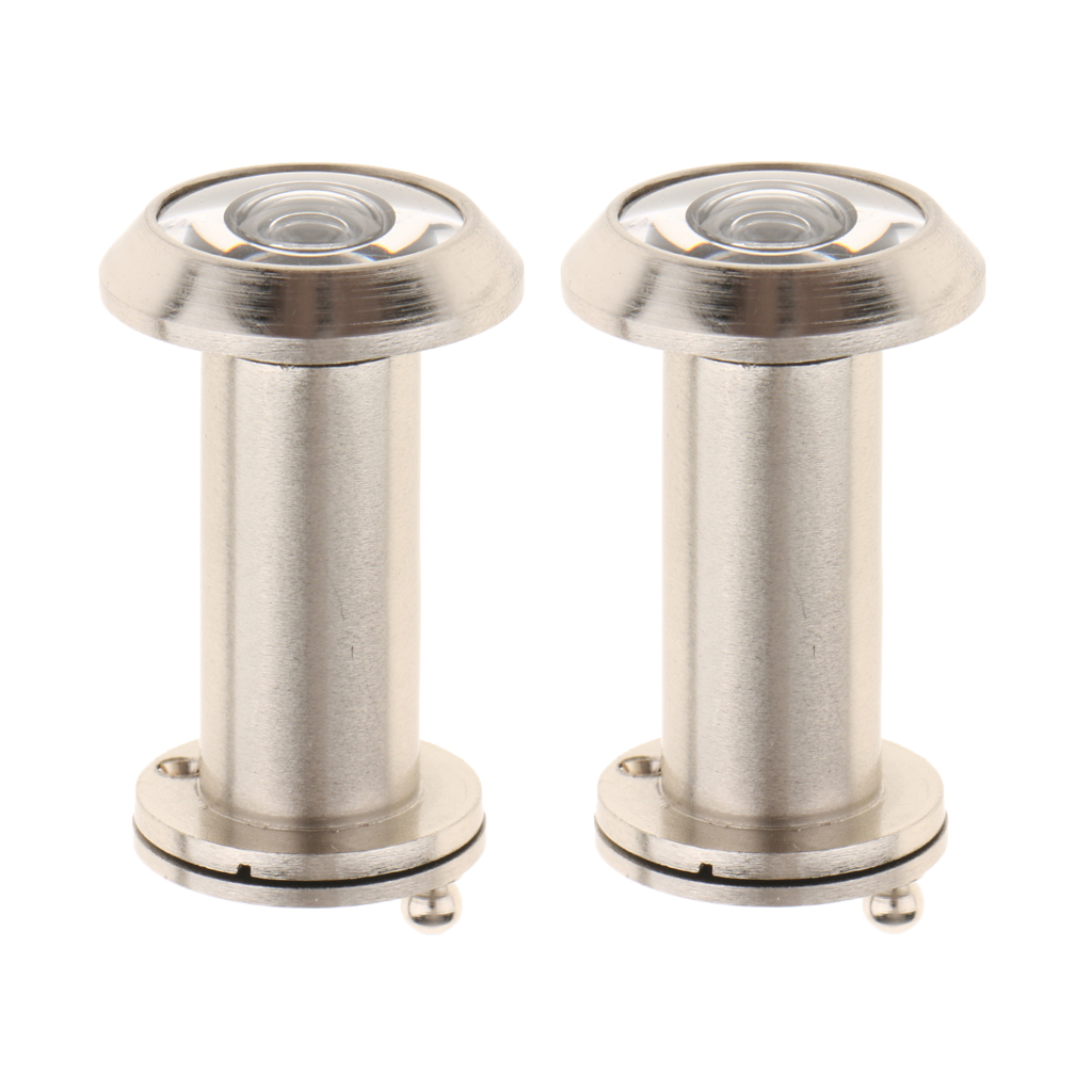 

2x door viewer peephole 220 degree viewing with cover home security 14mm 2#, Black;white