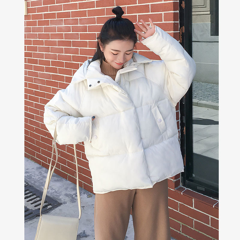 

2018 Winter Jacket Women Parka Coat Plus Size Casual Hooded Loose Thick Warm Cotton Basic Jackets Solid Female Outerwear BZ001, Black
