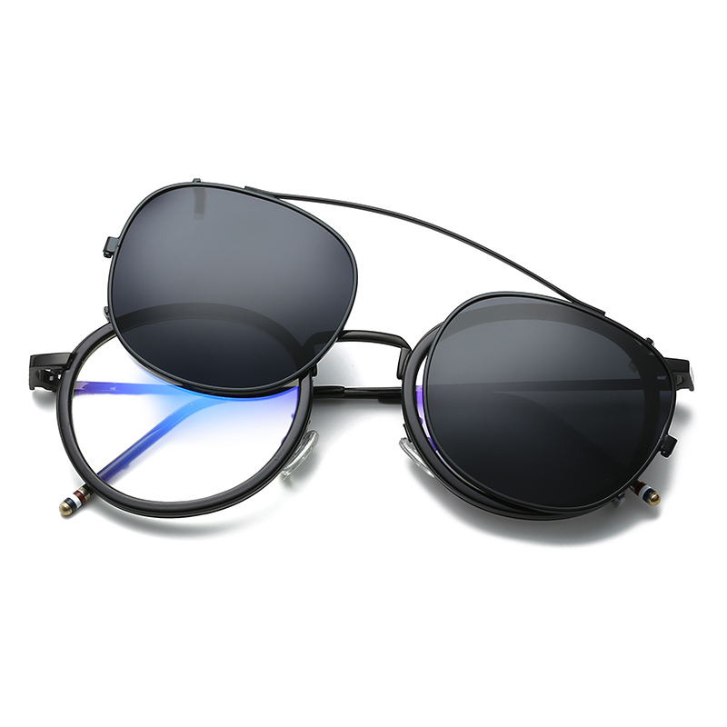 

eyeglasses frame with clip women men brand designer eyeglass frames designer brand eyeglasses frame clear lens glasses frame oculos TB710, Silver