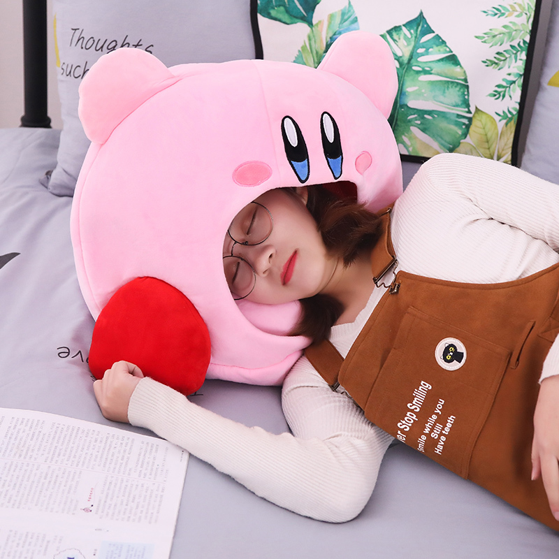 Super Kawaii Game Kirby Siesta Toe Box Plush Soft Sleep Pillow Cosplay Gifts Toy