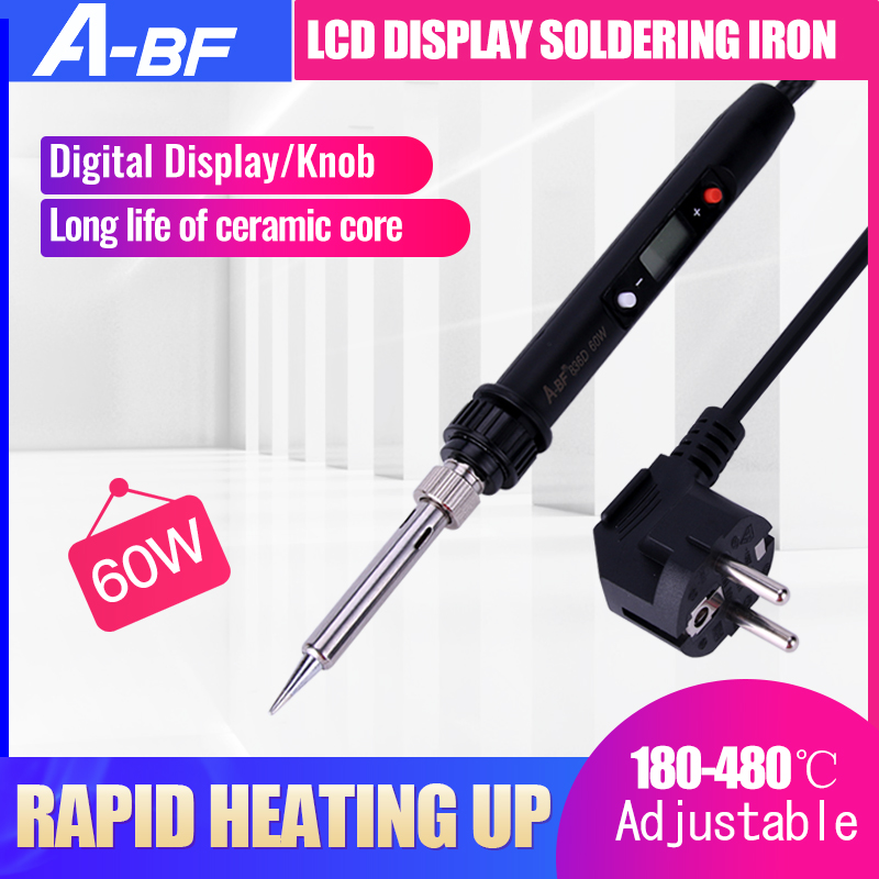 

A-BF 836D LCD Display Soldering Iron Digital Solder Iron Set Temperature Adjustable Kit Welding Tools Rework Station 60W