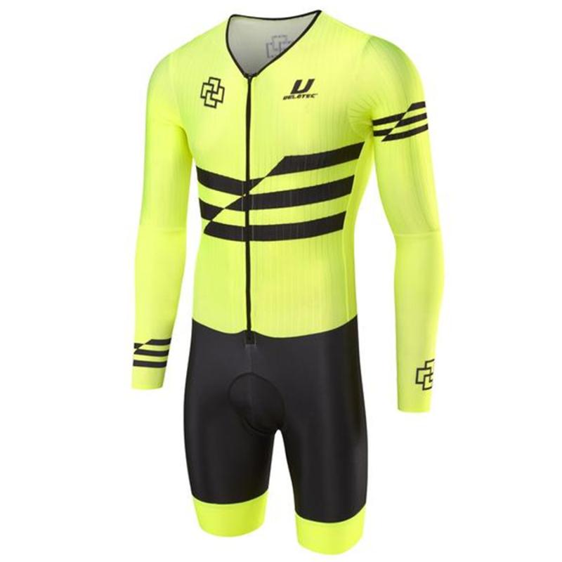 

velotec 2020 custom outdoor summer skinsuit cycling men santic traje triathon ciclismo mtb set ropa hombre running long sleeve, Multi