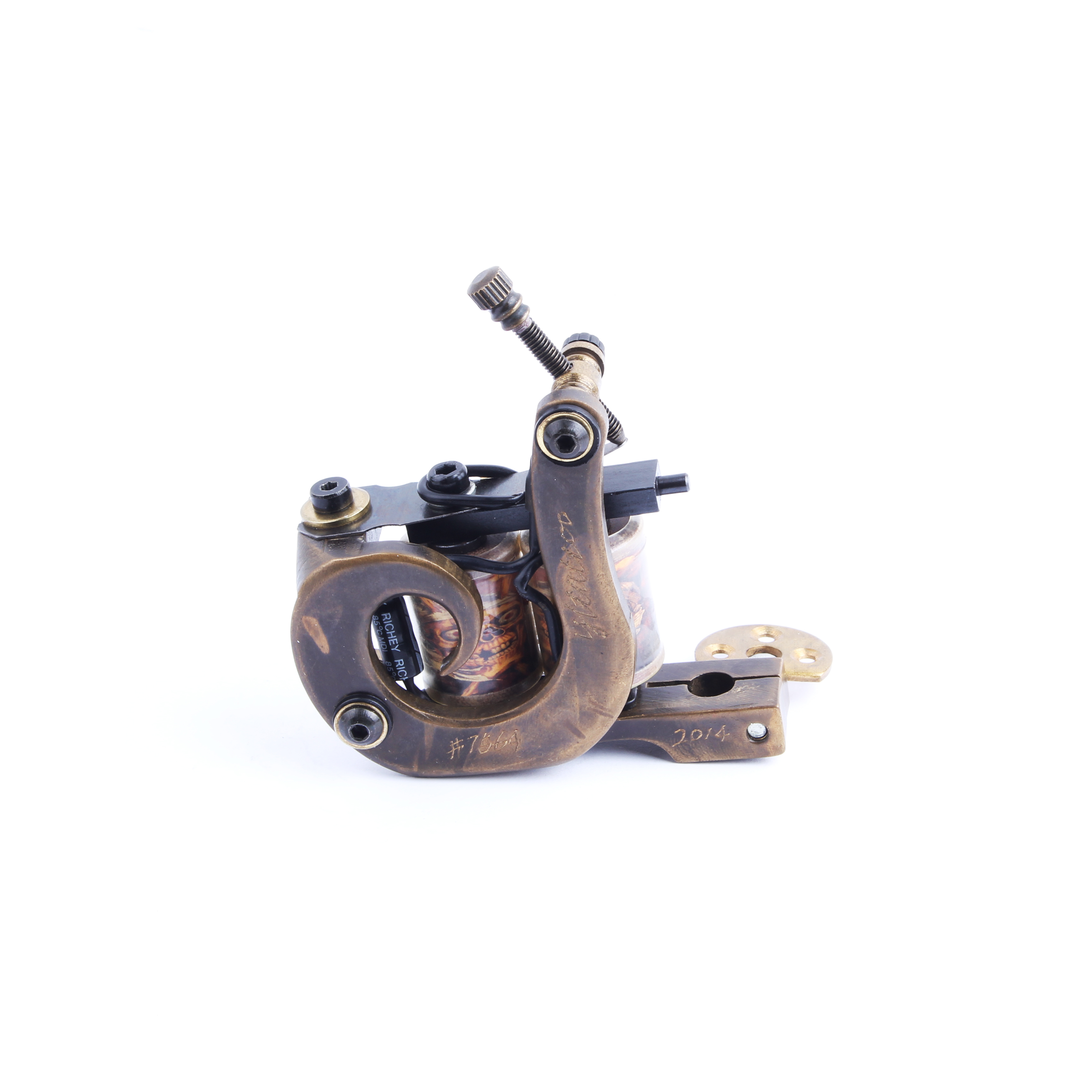 

1pcs Premium Handmade Carved bronze tattoo machine high Quality coil Tattoo Machine for Liner Shader