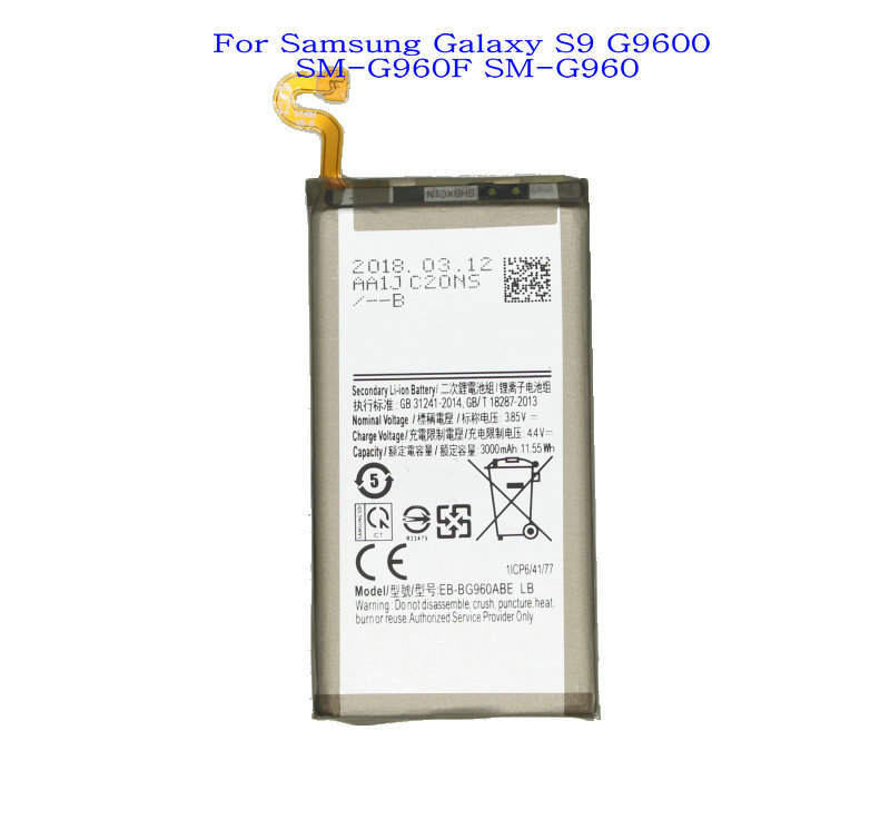 

1x 3000mAh EB-BG960ABE Replacement Battery For Samsung Galaxy S9 G9600 G960 G960F G960A G960T G960S G960R4 G960V Batteries