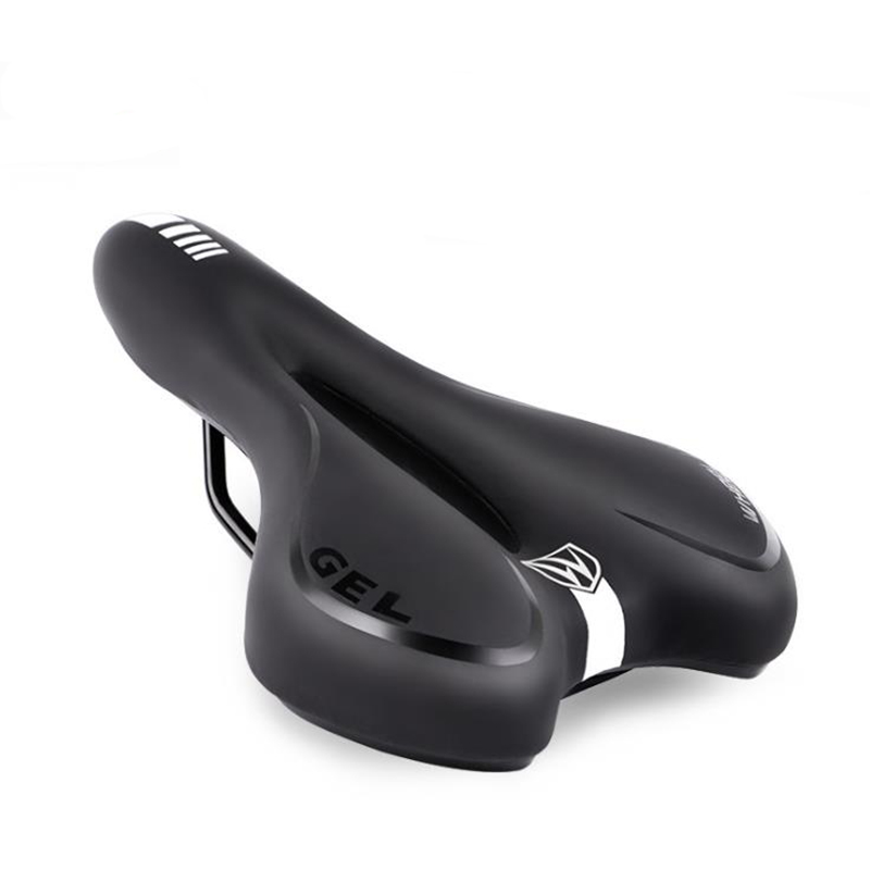

Bike Saddles Seat Silicone Cushion PU Leather Surface Silica Filled Gel Comfortable Bicycle Shockproof MTB Moutain Road Saddle
