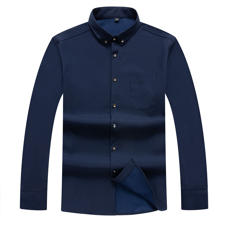 

Large 10xL 8xl 6xl 2019 Men's Thin Fashion Warm Shirts in Autumn and Winter Six Colors Men's Social Shirts, Black