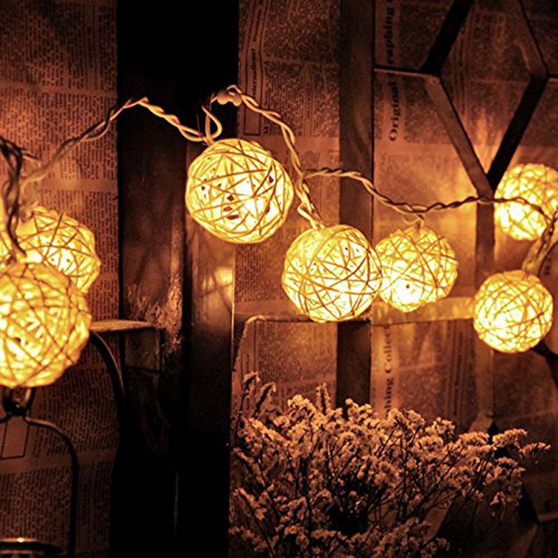 

LED Battery Cotton Ball Fairy String Light Party Wedding Christmas Home Decor